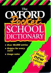 The Oxford pocket school dictionary