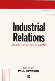 Cover of: Industrial relations: theory and practice in Britain