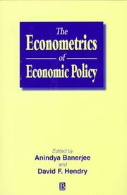 The econometrics of economic policy