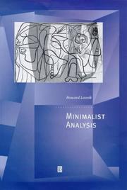 Cover of: Minimalist analysis