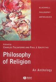 Cover of: Philosophy of Religion: An Anthology (Blackwell Philosophy Anthologies)