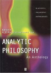 Cover of: Analytic philosophy: an anthology