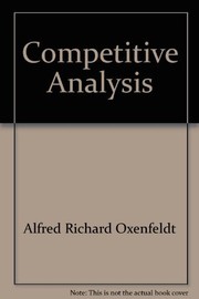 Cover of: Competitive analysis by Alfred Richard Oxenfeldt