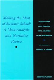 Cover of: Making the Most of Summer School: A Meta-Analytic and Narrative Review (Monographs of the Society for Research in Child Development)