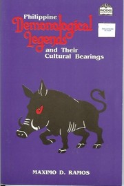 Cover of: Philippine demonological legends and their cultural bearings