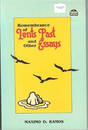 Cover of: Remembrance of lents past and other essays