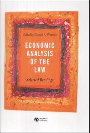 Economic analysis of the law : selected readings