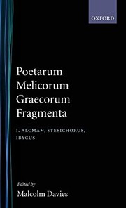 Cover of: Poetarum melicorum Graecorum fragmenta