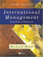 Cover of: International Management: Cross-Cultural Dimensions