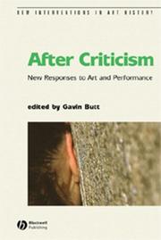 After criticism : new responses to art and performance