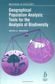 Cover of: Geographical population analysis: tools for the analysis of biodiversity
