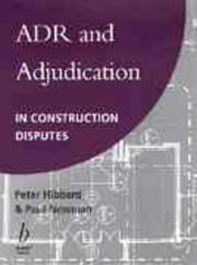 ADR and adjudication in construction disputes