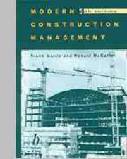 Modern construction management by Harris, Frank, Ronald McCaffer