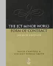 The JCT minor works form of contract