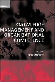 Cover of: Knowledge Management and Organizational Competence