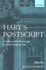 Cover of: Hart's postscript: essays on the postscript to The concept of law