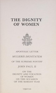 Cover of: The dignity of women by Pope John Paul II