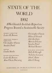 Cover of: State of the world, 1992: a Worldwatch Institute report on progress toward a sustainable society