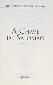 Cover of: A chave de Salomão: romance