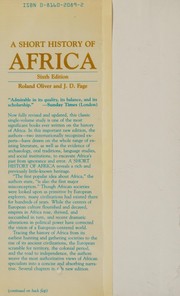 Cover of: A short history of Africa by Roland Anthony Oliver