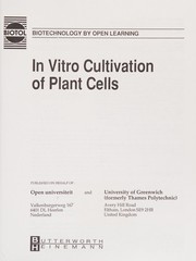Cover of: In vitro cultivation of plant cells.