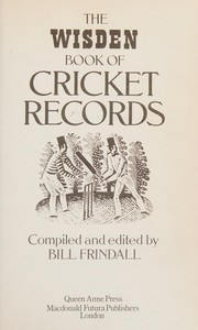 Cover of: The Wisden book of cricket records