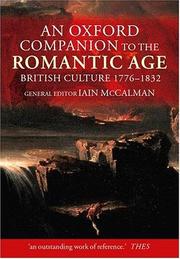 Cover of: An Oxford Companion to The Romantic Age: British Culture 1776-1832