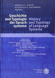 Cover of: Geschichte und Typologie der Sprachsysteme: History and typology of language systems