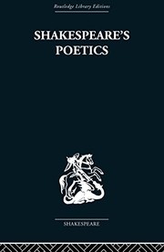 Cover of: Shakespeare's Poetics: In Relation to King Lear