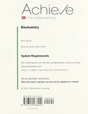 Cover of: Achieve for Biochemistry (4-Term Access)