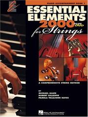 Cover of: Essential Elements 2000 for Strings: Piano Accompaniment (Essential Elements for Strings)