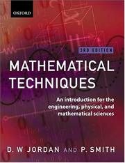 Mathematical techniques by D. W. Jordan