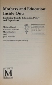 Cover of: Mothers and Education