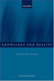 Cover of: Knowledge and Reality: Selected Essays