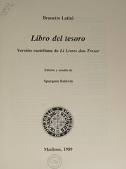 Cover of: Libro del tesoro: versión castellana de Li livres dou tresor