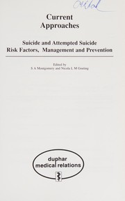 Cover of: Suicide and attempted suicide: risk factors, management and prevention