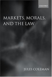 Cover of: Markets, morals, and the law