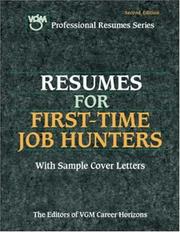 Cover of: Resumes for first-time job hunters