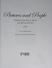 Cover of: Pictures and people: a search for visual truth and social justice : an autobiography