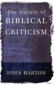 The nature of biblical criticism