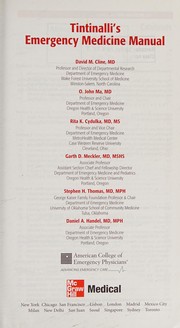 Tintinalli's emergency medicine manual by Judith E. Tintinalli