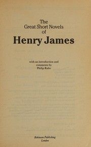 Cover of: The greatshort novels of Henry James