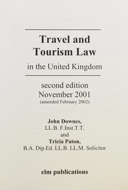 Cover of: Travel and Tourism Law in the United Kingdom
