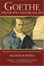 Cover of: Goethe: The Poet and the Age: Volume II by Nicholas Boyle