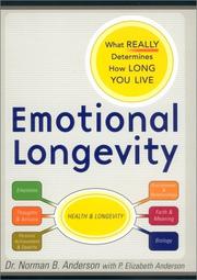 Cover of: Emotional Longevity by Norman B. Anderson, Norman B. Elizabeth Anderson