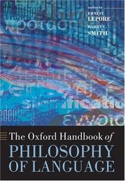 The Oxford handbook of philosophy of language