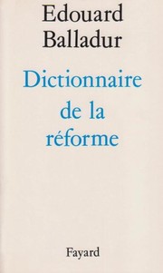 Cover of: Dictionnaire de la réforme