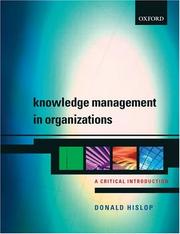 Knowledge management in organizations by Donald Hislop