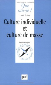 Cover of: Culture individuelle et culture de masse