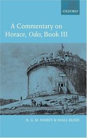 Cover of: A commentary on Horace: Odes, book III